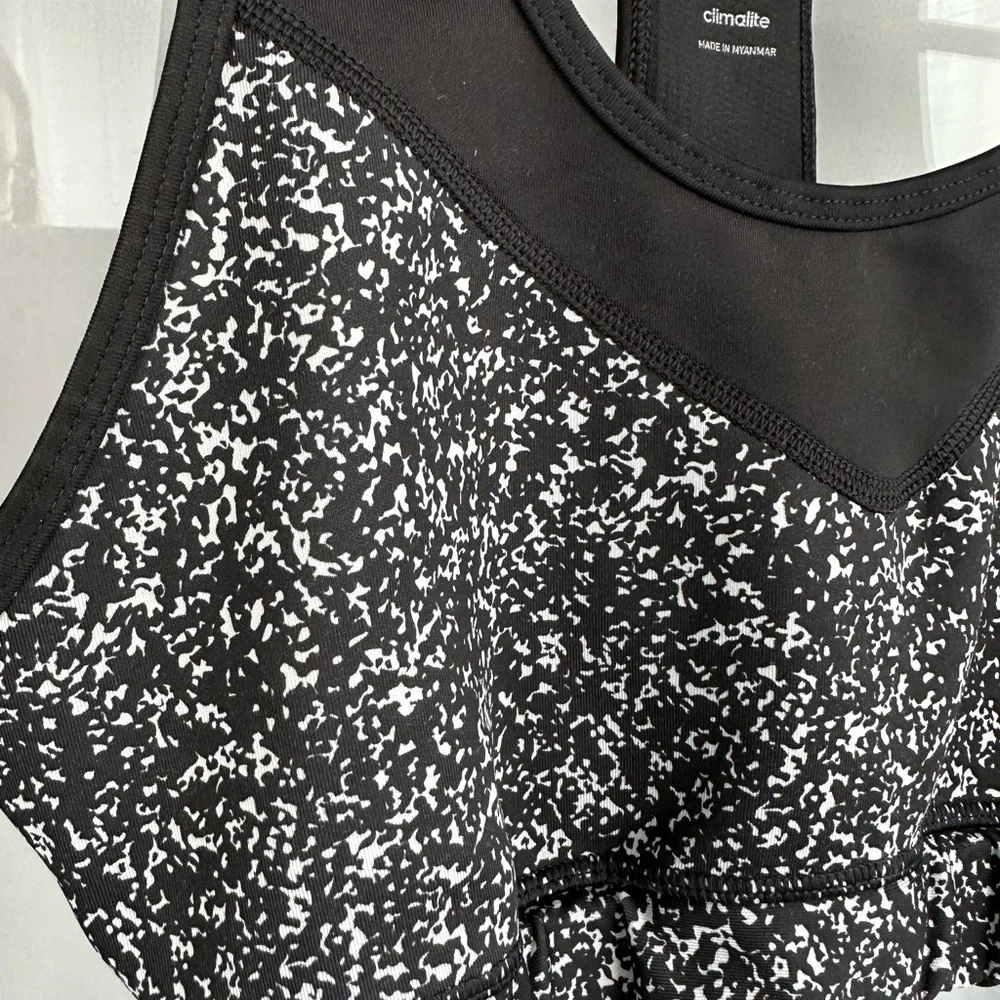 Adidas Techfit‎ Racerback Compression Stretch Climacool Sports Bra Size Medium